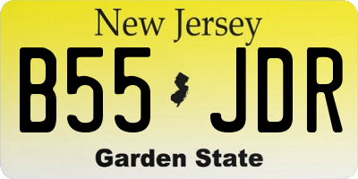 NJ license plate B55JDR