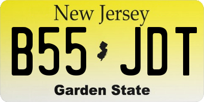 NJ license plate B55JDT