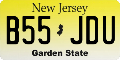 NJ license plate B55JDU