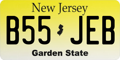 NJ license plate B55JEB