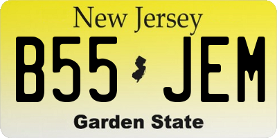NJ license plate B55JEM