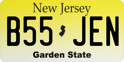NJ license plate B55JEN