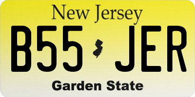 NJ license plate B55JER