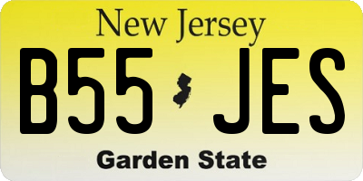 NJ license plate B55JES