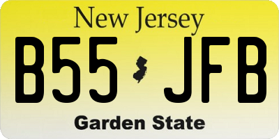 NJ license plate B55JFB