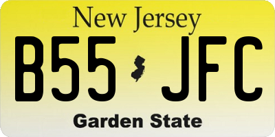 NJ license plate B55JFC