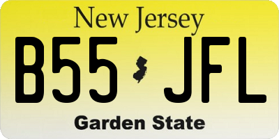 NJ license plate B55JFL