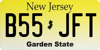NJ license plate B55JFT