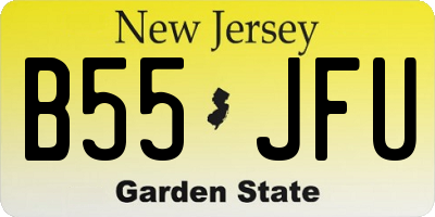 NJ license plate B55JFU