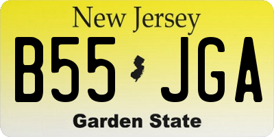 NJ license plate B55JGA
