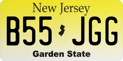 NJ license plate B55JGG