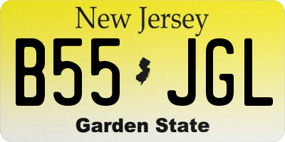 NJ license plate B55JGL