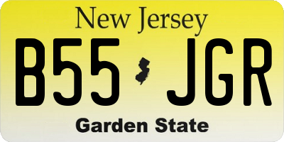 NJ license plate B55JGR