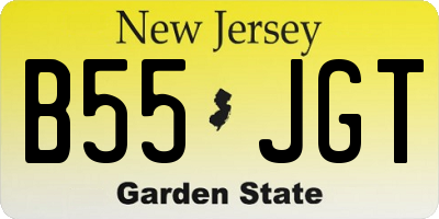 NJ license plate B55JGT