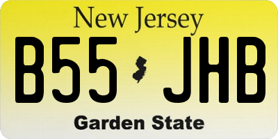 NJ license plate B55JHB