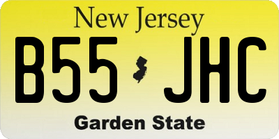 NJ license plate B55JHC