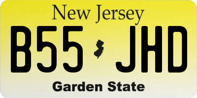 NJ license plate B55JHD