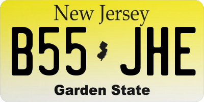 NJ license plate B55JHE
