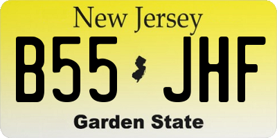 NJ license plate B55JHF