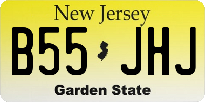NJ license plate B55JHJ