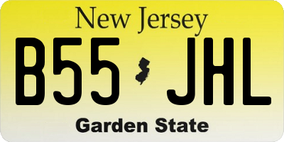 NJ license plate B55JHL