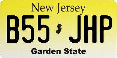 NJ license plate B55JHP