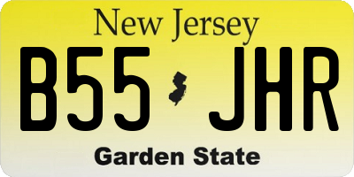 NJ license plate B55JHR