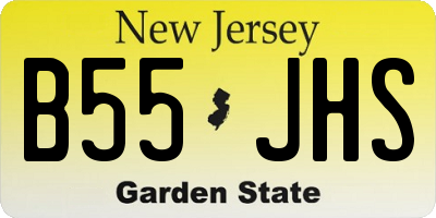 NJ license plate B55JHS
