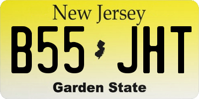 NJ license plate B55JHT