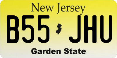 NJ license plate B55JHU