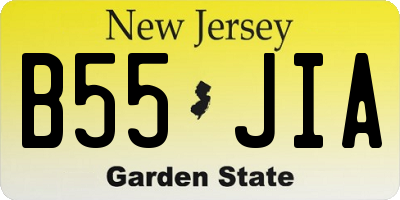 NJ license plate B55JIA