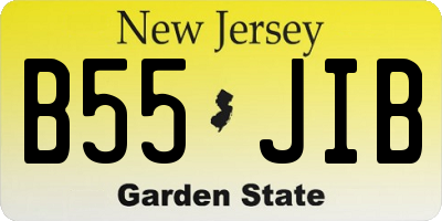 NJ license plate B55JIB