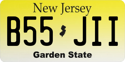NJ license plate B55JII