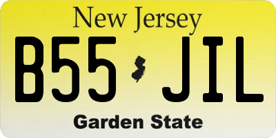 NJ license plate B55JIL