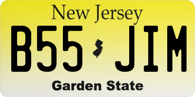NJ license plate B55JIM