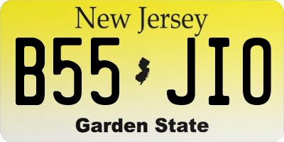 NJ license plate B55JIO