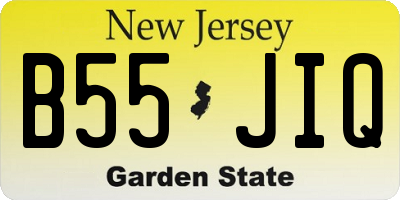 NJ license plate B55JIQ