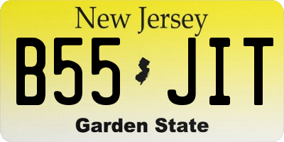 NJ license plate B55JIT