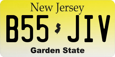 NJ license plate B55JIV