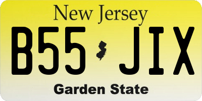 NJ license plate B55JIX