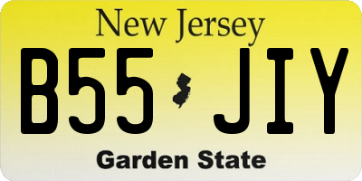 NJ license plate B55JIY