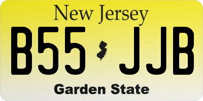 NJ license plate B55JJB