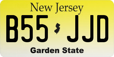 NJ license plate B55JJD