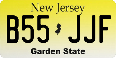 NJ license plate B55JJF
