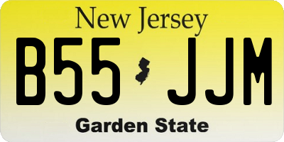 NJ license plate B55JJM