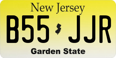NJ license plate B55JJR