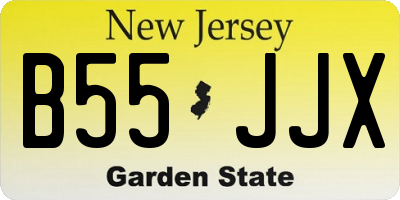 NJ license plate B55JJX