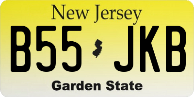 NJ license plate B55JKB