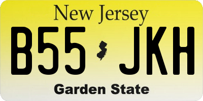 NJ license plate B55JKH