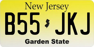 NJ license plate B55JKJ